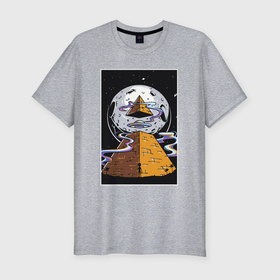 Мужская футболка хлопок Slim с принтом Alien UFO в Курске, 92% хлопок, 8% лайкра | приталенный силуэт, круглый вырез ворота, длина до линии бедра, короткий рукав | 