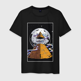 Мужская футболка хлопок с принтом Alien UFO в Кировске, 100% хлопок | прямой крой, круглый вырез горловины, длина до линии бедер, слегка спущенное плечо. | 