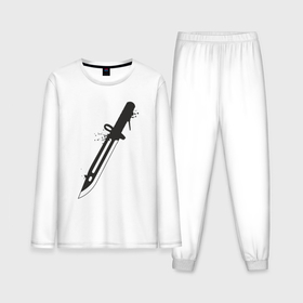 Мужская пижама с лонгсливом хлопок с принтом Hunter knife в Кировске,  |  | Тематика изображения на принте: 