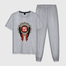 Мужская пижама хлопок с принтом Counter strike knife в Петрозаводске, 100% хлопок | брюки и футболка прямого кроя, без карманов, на брюках мягкая резинка на поясе и по низу штанин
 | 