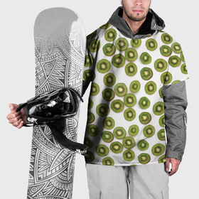 Накидка на куртку 3D с принтом Дольки киви в Санкт-Петербурге, 100% полиэстер |  | 