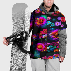 Накидка на куртку 3D с принтом много цветов в Кировске, 100% полиэстер |  | 