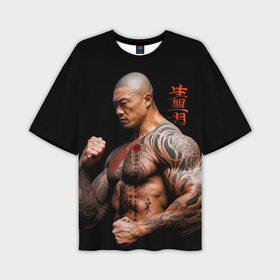 Мужская футболка oversize 3D с принтом Irezumi tattoo yakuza в Кировске,  |  | Тематика изображения на принте: 