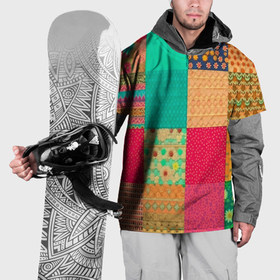 Накидка на куртку 3D с принтом кусочки материи в Тюмени, 100% полиэстер |  | 