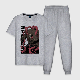 Мужская пижама хлопок с принтом Staarss   nemesis в Петрозаводске, 100% хлопок | брюки и футболка прямого кроя, без карманов, на брюках мягкая резинка на поясе и по низу штанин
 | 