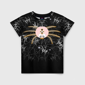 Детская футболка 3D с принтом паук петровичь , 100% гипоаллергенный полиэфир | прямой крой, круглый вырез горловины, длина до линии бедер, чуть спущенное плечо, ткань немного тянется | Тематика изображения на принте: 
