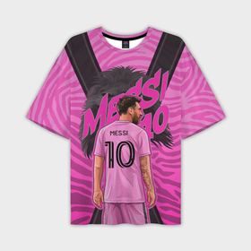 Мужская футболка oversize 3D с принтом Лионель Месси ФК Интер Майами в Белгороде,  |  | Тематика изображения на принте: 