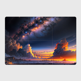 Магнитный плакат 3Х2 с принтом Млечный путь и облака на закате в Кировске, Полимерный материал с магнитным слоем | 6 деталей размером 9*9 см | Тематика изображения на принте: 