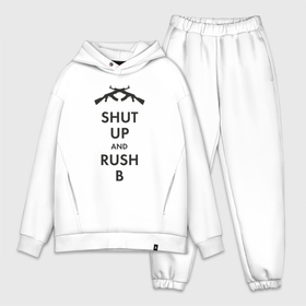 Мужской костюм oversize хлопок с принтом Shut up and rush b в Тюмени,  |  | 