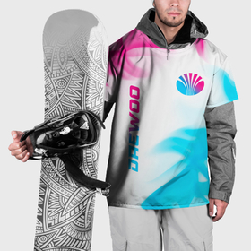 Накидка на куртку 3D с принтом Daewoo neon gradient style: надпись, символ в Курске, 100% полиэстер |  | Тематика изображения на принте: 