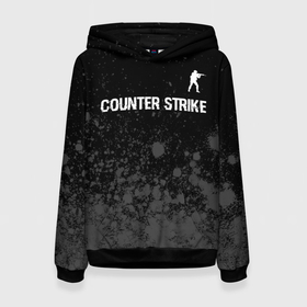 Женская толстовка 3D с принтом Counter Strike glitch на темном фоне: символ сверху в городе Новоалтайск, 100% полиэстер  | двухслойный капюшон со шнурком для регулировки, мягкие манжеты на рукавах и по низу толстовки, спереди карман-кенгуру с мягким внутренним слоем. | 