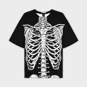 Мужская футболка oversize 3D с принтом Skeleton ribs в Петрозаводске,  |  | 