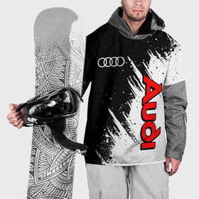 Накидка на куртку 3D с принтом Ауди   белые потертости в Кировске, 100% полиэстер |  | Тематика изображения на принте: 