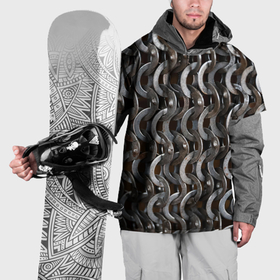 Накидка на куртку 3D с принтом Кольчуга с большими кольцами в Санкт-Петербурге, 100% полиэстер |  | 