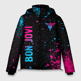 Мужская зимняя куртка 3D с принтом Bon Jovi   neon gradient: надпись, символ в Новосибирске, верх — 100% полиэстер; подкладка — 100% полиэстер; утеплитель — 100% полиэстер | длина ниже бедра, свободный силуэт Оверсайз. Есть воротник-стойка, отстегивающийся капюшон и ветрозащитная планка. 

Боковые карманы с листочкой на кнопках и внутренний карман на молнии. | Тематика изображения на принте: 