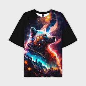 Мужская футболка oversize 3D с принтом Космический звездный медведь в Екатеринбурге,  |  | Тематика изображения на принте: 