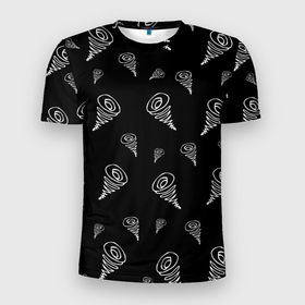 Мужская футболка 3D Slim с принтом Каракули сплошной креатив в Екатеринбурге, 100% полиэстер с улучшенными характеристиками | приталенный силуэт, круглая горловина, широкие плечи, сужается к линии бедра | 