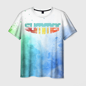 Мужская футболка 3D с принтом Настроение   лето в Курске, 100% полиэфир | прямой крой, круглый вырез горловины, длина до линии бедер | 
