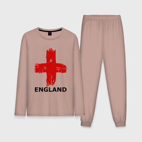 Мужская пижама с лонгсливом хлопок с принтом England flag в Кировске,  |  | 