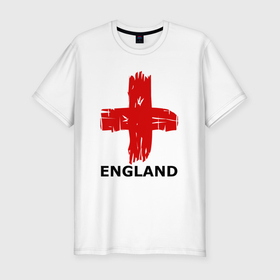 Мужская футболка хлопок Slim с принтом England flag , 92% хлопок, 8% лайкра | приталенный силуэт, круглый вырез ворота, длина до линии бедра, короткий рукав | 