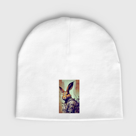 Мужская шапка демисезонная с принтом Модный зайчара   нейросеть в городе Новоалтайск,  |  | 