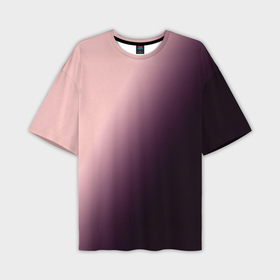 Мужская футболка oversize 3D с принтом Градиент пыльно розовый в Белгороде,  |  | 