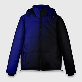 Мужская зимняя куртка 3D с принтом Градиент ультрамарин в Тюмени, верх — 100% полиэстер; подкладка — 100% полиэстер; утеплитель — 100% полиэстер | длина ниже бедра, свободный силуэт Оверсайз. Есть воротник-стойка, отстегивающийся капюшон и ветрозащитная планка. 

Боковые карманы с листочкой на кнопках и внутренний карман на молнии. | 