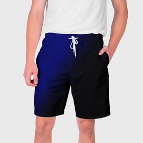 Мужские шорты 3D с принтом Градиент ультрамарин в Тюмени,  полиэстер 100% | прямой крой, два кармана без застежек по бокам. Мягкая трикотажная резинка на поясе, внутри которой широкие завязки. Длина чуть выше колен | 