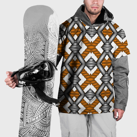 Накидка на куртку 3D с принтом Абстрактные решетки в Санкт-Петербурге, 100% полиэстер |  | 