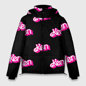 Мужская зимняя куртка 3D с принтом Логотип Кен   патерн в Кировске, верх — 100% полиэстер; подкладка — 100% полиэстер; утеплитель — 100% полиэстер | длина ниже бедра, свободный силуэт Оверсайз. Есть воротник-стойка, отстегивающийся капюшон и ветрозащитная планка. 

Боковые карманы с листочкой на кнопках и внутренний карман на молнии. | 