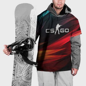 Накидка на куртку 3D с принтом CS GO dark abstract logo в Новосибирске, 100% полиэстер |  | 