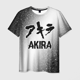 Мужская футболка 3D с принтом Akira glitch на светлом фоне в Петрозаводске, 100% полиэфир | прямой крой, круглый вырез горловины, длина до линии бедер | Тематика изображения на принте: 