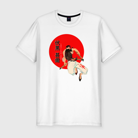 Мужская футболка хлопок Slim с принтом Touji Fushiguro в Тюмени, 92% хлопок, 8% лайкра | приталенный силуэт, круглый вырез ворота, длина до линии бедра, короткий рукав | 