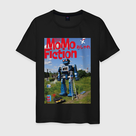 Мужская футболка хлопок с принтом MoMo   Юный робототехник в Санкт-Петербурге, 100% хлопок | прямой крой, круглый вырез горловины, длина до линии бедер, слегка спущенное плечо. | Тематика изображения на принте: 