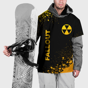 Накидка на куртку 3D с принтом Fallout   gold gradient: надпись, символ в Екатеринбурге, 100% полиэстер |  | 