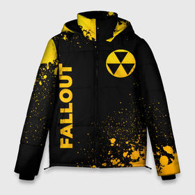 Мужская зимняя куртка 3D с принтом Fallout   gold gradient: надпись, символ в Курске, верх — 100% полиэстер; подкладка — 100% полиэстер; утеплитель — 100% полиэстер | длина ниже бедра, свободный силуэт Оверсайз. Есть воротник-стойка, отстегивающийся капюшон и ветрозащитная планка. 

Боковые карманы с листочкой на кнопках и внутренний карман на молнии. | Тематика изображения на принте: 