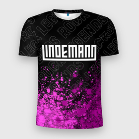 Мужская футболка 3D Slim с принтом Lindemann rock legends: символ сверху в Кировске, 100% полиэстер с улучшенными характеристиками | приталенный силуэт, круглая горловина, широкие плечи, сужается к линии бедра | Тематика изображения на принте: 