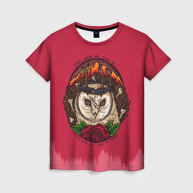 Женская футболка 3D с принтом Bring Me The Horizon Owl , 100% полиэфир ( синтетическое хлопкоподобное полотно) | прямой крой, круглый вырез горловины, длина до линии бедер | 