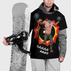 Накидка на куртку 3D с принтом Serious Sam   kamikaze , 100% полиэстер |  | Тематика изображения на принте: 