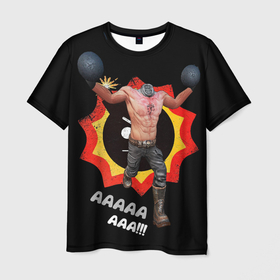 Мужская футболка 3D с принтом Serious Sam   kamikaze в Кировске, 100% полиэфир | прямой крой, круглый вырез горловины, длина до линии бедер | 