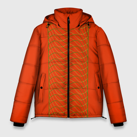 Мужская зимняя куртка 3D с принтом Сицилийский апельсин в Новосибирске, верх — 100% полиэстер; подкладка — 100% полиэстер; утеплитель — 100% полиэстер | длина ниже бедра, свободный силуэт Оверсайз. Есть воротник-стойка, отстегивающийся капюшон и ветрозащитная планка. 

Боковые карманы с листочкой на кнопках и внутренний карман на молнии. | 