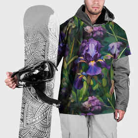 Накидка на куртку 3D с принтом Ирисы паттерн в Екатеринбурге, 100% полиэстер |  | 
