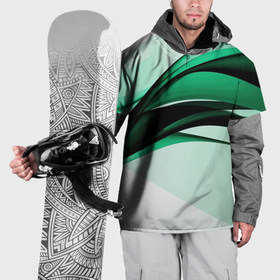 Накидка на куртку 3D с принтом White green black в Курске, 100% полиэстер |  | 