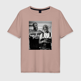 Мужская футболка хлопок Oversize с принтом Old Gangstars в Тюмени, 100% хлопок | свободный крой, круглый ворот, “спинка” длиннее передней части | Тематика изображения на принте: 