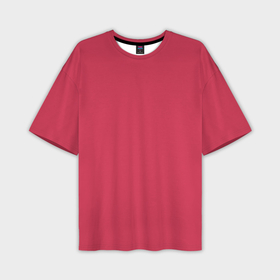 Мужская футболка oversize 3D с принтом Яркий пурпурно красный однотонный в Белгороде,  |  | Тематика изображения на принте: 