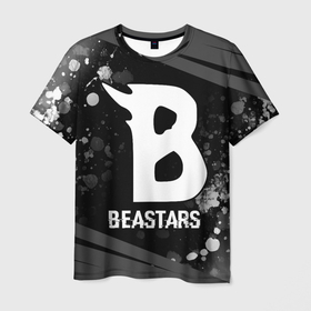 Мужская футболка 3D с принтом Beastars glitch на темном фоне в Кировске, 100% полиэфир | прямой крой, круглый вырез горловины, длина до линии бедер | 