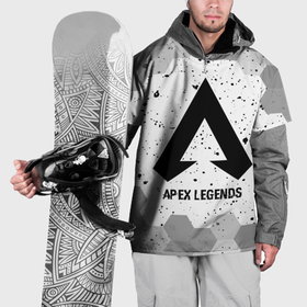 Накидка на куртку 3D с принтом Apex Legends glitch на светлом фоне в Кировске, 100% полиэстер |  | 