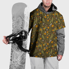 Накидка на куртку 3D с принтом Одуванчики улитки и бабочки , 100% полиэстер |  | Тематика изображения на принте: 
