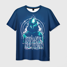 Мужская футболка 3D с принтом Bring Me The Horizon Scull в Петрозаводске, 100% полиэфир | прямой крой, круглый вырез горловины, длина до линии бедер | 