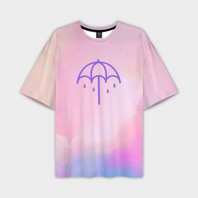 Мужская футболка oversize 3D с принтом Bring Me The Horizon Umbrella в Курске,  |  | 